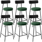 Kit 06 Banquetas Baixa Cozinha Sala Jantar Bancada Milão L02