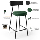 Kit 06 Banquetas Baixa Cozinha Sala Jantar Bancada Milão L02