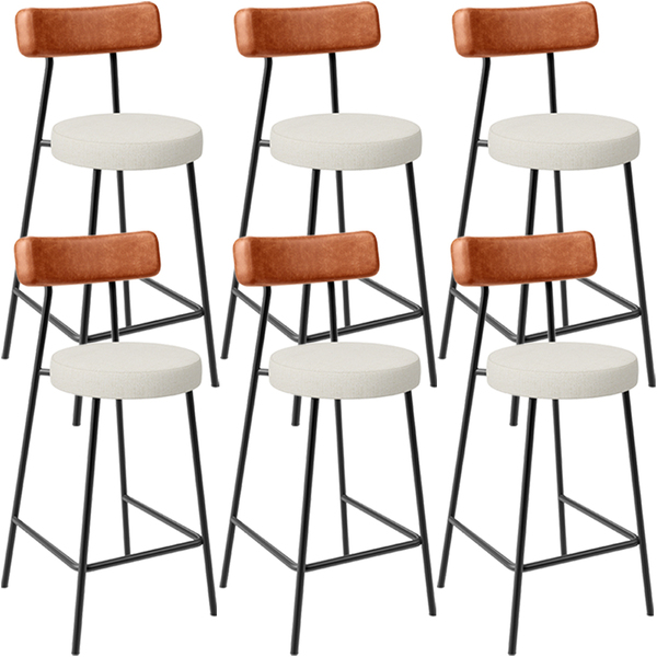 Kit 06 Banquetas Baixa Cozinha Sala Jantar Milão L02 Couríssi