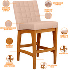 Kit 06 Banquetas Baixa Para Cozinha Bancada Bar Sala Jantar F