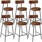 Kit 06 Banquetas Baixa Para Cozinha Sala De Jantar Bancada Mi