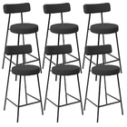 Kit 06 Banquetas Baixa Para Cozinha Sala De Jantar Bancada Mi