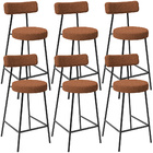 Kit 06 Banquetas Baixa Para Cozinha Sala De Jantar Bar Milão