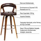 Kit 06 Banquetas Bar Para Cozinha Restaurante Giratória Mey B