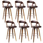 Kit 06 Banquetas Bar Para Cozinha Restaurante Giratória Mey B