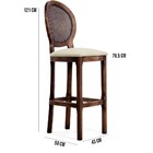 Kit 06 Banquetas Bistrô Gourmet Estofada Para Cozinha Isla Ca