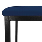 Kit 06 Banquetas Industrial Donna Suede Azul Marinho Base Pre