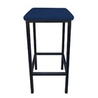 Kit 06 Banquetas Industrial Donna Suede Azul Marinho Base Pre