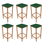 Kit 06 Banquetas Industrial Donna Suede Base Cobre D'rossi -