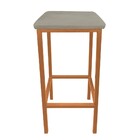 Kit 06 Banquetas Industrial Donna Suede Base Cobre D'rossi -