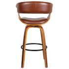 Kit 06 Banquetas Para Cozinha Giratória Brenna Base Madeira P