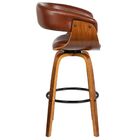 Kit 06 Banquetas Para Cozinha Giratória Brenna Base Madeira P