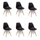 Kit 06 Cadeira Charles Eames Eiffel - Preto Preto