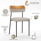 Kit 06 Cadeira Decorativa Estofada Para Sala De Jantar Melina