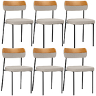 Kit 06 Cadeira Decorativa Estofada Para Sala De Jantar Melina
