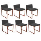 Kit 06 Cadeiraa De Jantar Escritório Recepção Lee Office Indu