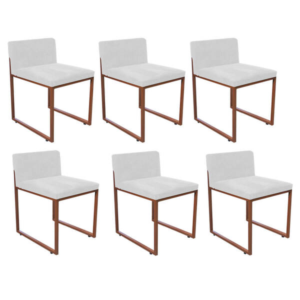 Kit 06 Cadeiraa De Jantar Escritório Recepção Lee Office Indu