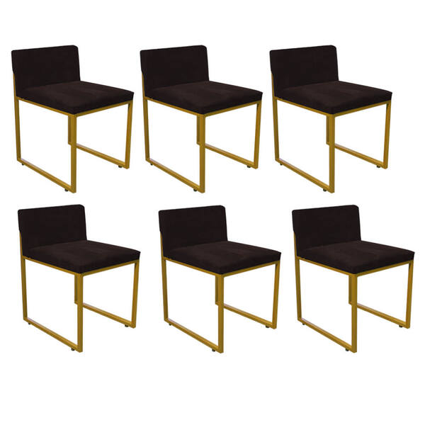 Kit 06 Cadeiraa De Jantar Escritório Recepção Lee Office Indu