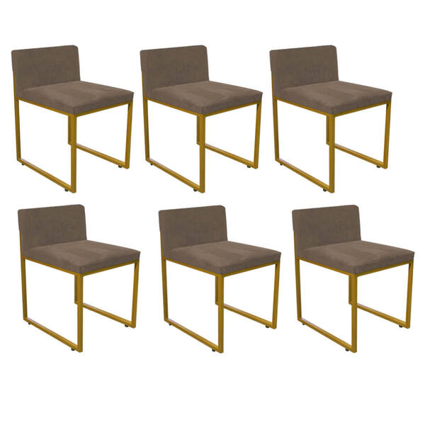 Kit 06 Cadeiraa De Jantar Escritório Recepção Lee Office Indu