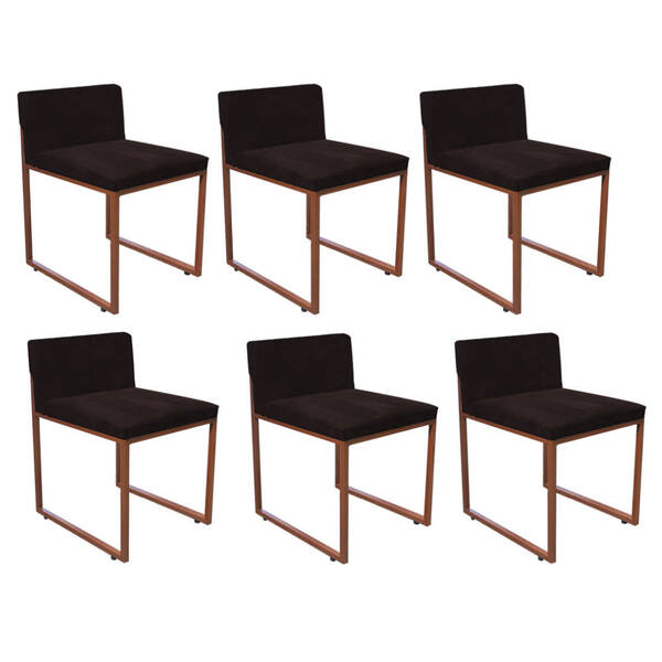 Kit 06 Cadeiraa De Jantar Escritório Recepção Lee Office Indu