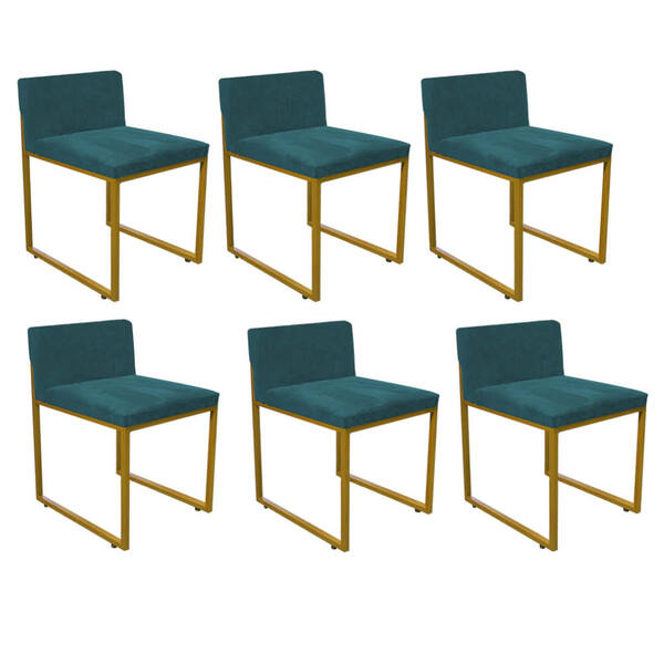 Kit 06 Cadeiraa De Jantar Escritório Recepção Lee Office Indu