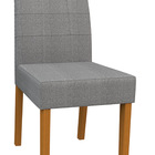 Kit 06 Cadeiras De Jantar Aline Linho Cinza Ln02 Pés Ypê - D'