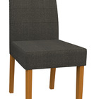 Kit 06 Cadeiras De Jantar Aline Linho Cinza Ln03 Pés Ypê - D'