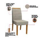 Kit 06 Cadeiras De Jantar Aline Veludo Linho Tl13 Pés Ypê - D