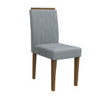 Kit 06 Cadeiras De Jantar Analu Animalle Azul Wd26 Pés Imbuia