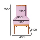 Kit 06 Cadeiras De Jantar Antonela Base De Madeira Suede Rosa
