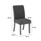 Kit 06 Cadeiras De Jantar Asha Veludo Bege Base Nature - D'ro