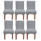 Kit 06 Cadeiras De Jantar Barcelona Pés Palito Sued Bege D'cl