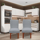 Kit 06 Cadeiras De Jantar Barcelona Pés Palito Sued Bege D'cl