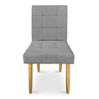 Kit 06 Cadeiras De Jantar Bia Suede Grafite Pés Palito Castan