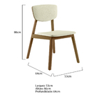 Kit 06 Cadeiras De Jantar Bruna C03 - Amarena Móveis - Carame