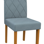 Kit 06 Cadeiras De Jantar Cecília Animalle Azul Wd26 Pés Ypê