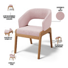 Kit 06 Cadeiras De Jantar E Estar Living Estofada Lince L02 B