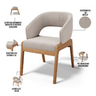 Kit 06 Cadeiras De Jantar E Estar Living Estofada Lince L02 B