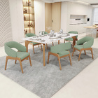 Kit 06 Cadeiras De Jantar E Estar Living Estofada Lince L02 B