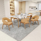 Kit 06 Cadeiras De Jantar E Estar Living Estofada Lince L02 B