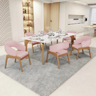 Kit 06 Cadeiras De Jantar E Estar Living Estofada Lince L02 L