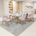 Kit 06 Cadeiras De Jantar E Estar Living Estofada Lince L02 S