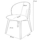 Kit 06 Cadeiras De Jantar E Estar Living Estofada Mia L02 Bou