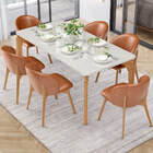 Kit 06 Cadeiras De Jantar E Estar Living Estofada Mia L02 Cou