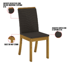 Kit 06 Cadeiras De Jantar Ery Veludo Marrom Base Nature - D'r