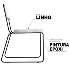 Kit 06 Cadeiras De Jantar Filipa Linho Bege Base De Ferro Pre