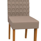 Kit 06 Cadeiras De Jantar Jasmin Camurça Marrom Lux Pés Ypê -