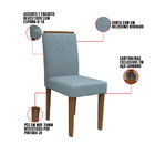 Kit 06 Cadeiras De Jantar Júlia Animalle Azul Wd26 Pés Imbuia