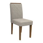 Kit 06 Cadeiras De Jantar Júlia Animalle Marfim Wd25 Pés Imbu