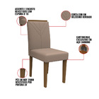 Kit 06 Cadeiras De Jantar Júlia Camurça Marrom Lux Pés Imbuia